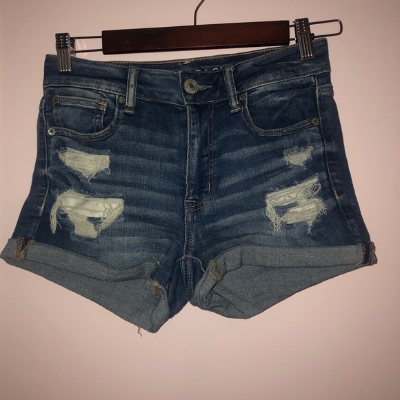 American Eagle High Ripped Jean Short - Picture 3 of 7